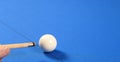 Pool cue and ball Royalty Free Stock Photo