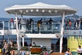 Pool deck aboard the Royal Caribbean Quantum of the Seas cruise ship sailed from Seattle, Washington Royalty Free Stock Photo