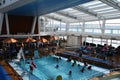 Pool deck aboard the Royal Caribbean Quantum of the Seas cruise ship sailed from Seattle, Washington Royalty Free Stock Photo