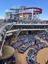 Pool Deck board the Carnival Panorama cruise ship Royalty Free Stock Photo