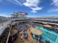 Pool Deck board the Carnival Panorama cruise ship Royalty Free Stock Photo