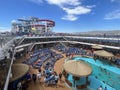 Pool Deck board the Carnival Panorama cruise ship Royalty Free Stock Photo