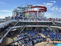 Pool Deck board the Carnival Panorama cruise ship Royalty Free Stock Photo