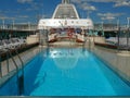 Pool deck on the cruise ship Royalty Free Stock Photo