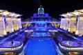 Pool deck at night Royalty Free Stock Photo