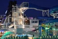 Pool deck on the Norwegian Bliss cruise ship, docked in San Diego, California Royalty Free Stock Photo