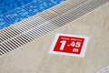 Pool depth sign