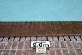 Pool depth sign Royalty Free Stock Photo