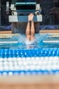 Pool Diving Girl Entry Legs Only Royalty Free Stock Photo