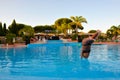 Pool Diving, Summer Party, Music DJ, Summer Holidays, Travel Portugal Royalty Free Stock Photo