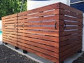 Pool Equipment Wooden Fence Enclosure