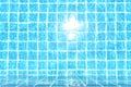 Pool erode bottom, ripples and flow with waves background, summer background, water surface texture, overhead view, photo