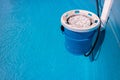Pool filter in the garden pool Royalty Free Stock Photo