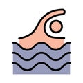 Pool flat icon. Single high quality symbol of water for web design or mobile app