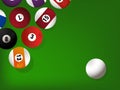 Pool game balls Royalty Free Stock Photo