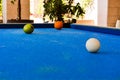 A pool game with a fruity twist Royalty Free Stock Photo