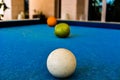 A pool game with a fruity twist Royalty Free Stock Photo