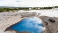 pool of The Geisyr in Haukadalur in Iceland Royalty Free Stock Photo