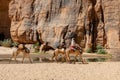 Nomads in the Guelta of Archei. Sahara desert. Chad.