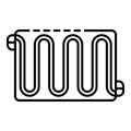 Pool heating icon, outline style