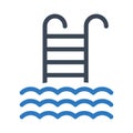 Pool vector glyph color icon Royalty Free Stock Photo
