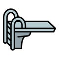 Pool jump board icon, outline style