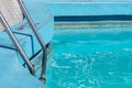 Pool with ladder and blue paint, Havana Royalty Free Stock Photo