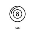 Pool line icon