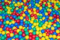Pool with many colored balls in the kids playing room Royalty Free Stock Photo