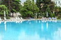 Pool near hotel Royalty Free Stock Photo