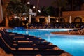 Pool by night Royalty Free Stock Photo