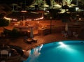 Pool by night Royalty Free Stock Photo