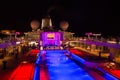 Pool onboard cruise liner Royalty Free Stock Photo