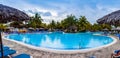 Pool Panorama of Melia Las Duna Hotel resort Royalty Free Stock Photo