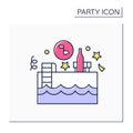 Pool party color icon Royalty Free Stock Photo