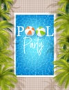 Pool Party Invitation Royalty Free Stock Photo