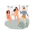 Pool party isolated cartoon vector illustration. Royalty Free Stock Photo