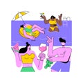 Pool party isolated cartoon vector illustrations. Royalty Free Stock Photo