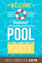 Pool party poster Royalty Free Stock Photo