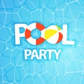 Pool party poster design Royalty Free Stock Photo