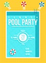 Pool party poster. Summer party invitation, flyer concept Royalty Free Stock Photo