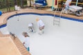 Pool plaster resurfacing Diamond Brite Royalty Free Stock Photo