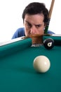 Pool player Royalty Free Stock Photo