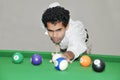 Pool Player Ready to hit Royalty Free Stock Photo