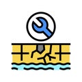 pool repair services color icon vector illustration