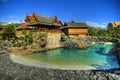 Pool and seals in Siam Park, Tenerife Royalty Free Stock Photo