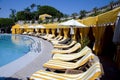 Pool Side Cabanas at Luxury Resort Royalty Free Stock Photo