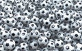 Pool of soccer christmas balls