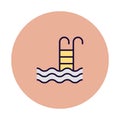 Pool stairs Isolated Vector icon which can easily modify or edit