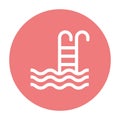 Pool stairs Isolated Vector icon which can easily modify or edit